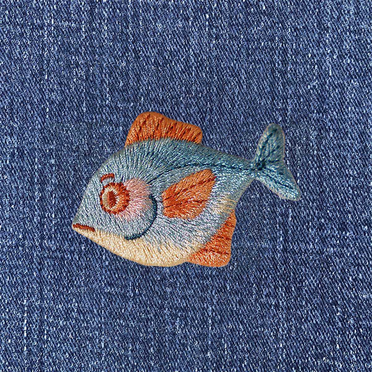 Rubbyoo Fish Embroidered Patch - Sea Creatures Iron-on Clothing Decor ...